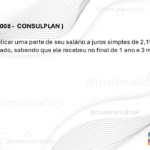 Matemática Financeira – Banca CONSULPLAN – Concurso Público