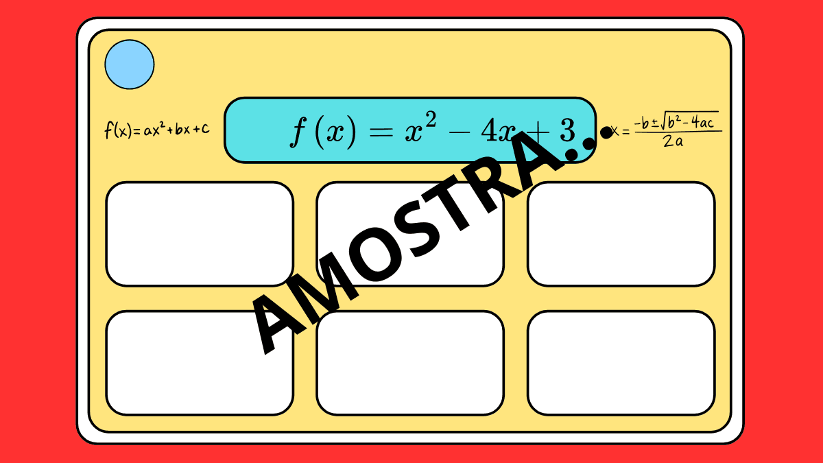 Jogos COM função do 2o grau Dominó de equações do 2o grau para imprimir Bingo das equações do 2o grau