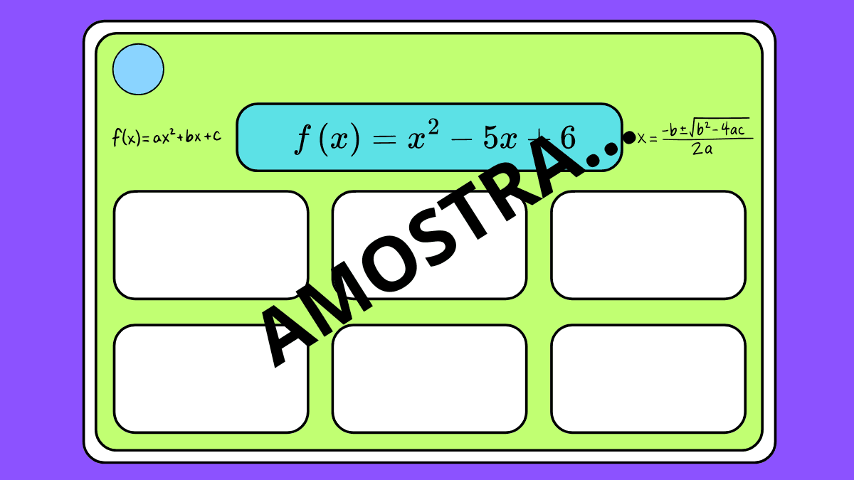 Jogos COM função do 2o grau Dominó de equações do 2o grau para imprimir Bingo das equações do 2o grau