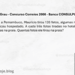Em uma viagem a Pernambuco, Maurício tirou 120 fotos, algumas na praia e outras no hotel onde ficou hospedado. A cada três fotos tiradas no hotel correspondiam cinco fotos tiradas na praia. Quantas fotos ele tirou na praia?