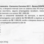 Prova Carteiro - Correios 2011 PDF Resultado do concurso dos Correios 2011 Último edital do concurso Correios Questões de matemática Correios PDF