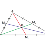 O baricentro é o ponto de encontro das medianas de um triângulo, enquanto as medianas são segmentos de reta que ligam um vértice ao ponto médio do lado oposto: