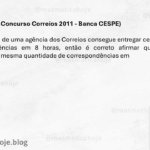 Regra de Três - Concurso Correios 2011 - Banca CESPE