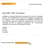 (Banca IBFC - 2019 - Tabelas e Gráficos) A figura abaixo foi obtida a partir da série histórica da Estação Meteorológica do IAG-USP com os dados de temperatura e pluviosidade (volume de chuvas) obtidos para São Paulo entre 1933 e 2011. Figura: climograma, que indica a temperatura média (linha) - eixo vertical esquerdo, e a precipitação média (barras) - eixo vertical direito em São Paulo-SP ao longo dos meses do ano. (Fonte: Estação Meteorológica do IAG-USP) A amplitude térmica ao longo dos dias (diferença entre a máxima e a mínima temperaturas em um dia) nesta cidade pode ser muito grande, acima de 10 graus Celsius, o que não impede de haver um comportamento médio mensal relativamente estável e representativo de um padrão. Nesse contexto, analise as afirmativas abaixo. I. Podemos dizer que os meses mais secos são os meses de junho a agosto, que também é o período mais frio. II. É possível descrever o clima da cidade de São Paulo como sendo caracterizado por duas estações características: uma seca e outra úmida. III. Na cidade de São Paulo a amplitude (faixa de temperaturas) anual (média) de temperatura é menor do que a amplitude diária de temperatura. Quanto às conclusões lógicas verdadeiras inferidas a partir das informações acima, assinale a alternativa correta. A) As afirmativas I, II e III estão corretas B) Apenas as afirmativas I e II estão corretas C) Apenas as afirmativas I e III estão corretas D) Apenas as afirmativas II e III estão corretas