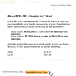 (Banca IBFC - 2021 - Equação do 1° Grau) Um buffet fará o aniversário de 15 anos de Marina e para isso eles contratarão uma banda para animar a festa. Duas bandas foram selecionadas e suas condições de trabalho foram: Banda Sputinik: R$ 900,00 fixos e um valor de R$ 350,00 por hora trabalhada. Banda Magister: R$ 750,00 fixos e um valor de R$ 450,00 por hora trabalhada. Assinale a alternativa que apresenta quanto tempo, em horas de festa, o valor pago independe da banda escolhida. A) 3h B) 2,5h C) 2h D) 1,5h