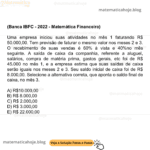 (Banca IBFC - 2022 - Matemática Financeira) Uma empresa iniciou suas atividades no mês 1 faturando R$ 50.000,00. Tem previsão de faturar o mesmo valor nos meses 2 e 3. O recebimento de suas vendas é 60% à vista e 40%no mês seguinte. A saída de caixa da companhia, referente a aluguel, salários, compra de matéria prima, gastos gerais, etc foi de R$ 45.000 no mês 1, e a empresa estima que suas saídas de caixa serão iguais nos meses 2 e 3. Seu saldo inicial de caixa foi de R$ 8.000,00. Selecione a alternativa correta, que aponta o saldo final de caixa, no mês 3. A) R$10.000,00 B) R$ 8.000,00 C) R$ 2.000,00 D) R$ 3.000,00 E) R$ 22.000,00