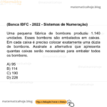 Matemática Banca IBFC: Aritmética e Problemas – Questão Comentada