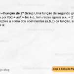 (IBFC - 2023 - Função de 2º Grau) Uma função de segundo grau, representada por f(x) = ax2 + bx + c, tem raízes iguais a x1 = 2 e x2 = 4. Nessas condições a soma dos coeficientes (a,b,c) da função, sabendo que a = 1 , é igual a: A) 9 B) 3 C) 15 D) 6