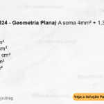 (IBFC - 2024 - Geometria Plana) A soma 4mm² + 1,3cm² é igual a: A) 1,34 cm² B) 0,134 cm² C) 0,0134 cm² D) 13,4 cm² E) 134 cm²