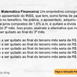 (IBFC - 2024 - Matemática Financeira) Um empréstimo consignado foi oferecido a um aposentado do INSS, que tem, como forma de pagamento, o desconto direto no benefício. Na prática, o aposentado, adquiriu um crédito de R$10.000,00, a juros compostos de 1,6% a.m. e quitará a dívida em parcela única ao final do 3º mês. Isso posto, assinale a alternativa que indica qual seria o montante a ser quitado ao final do 3º mês. A) O montante a ser quitado ao final do terceiro mês seria de R$ 10.487,72 B) O montante a ser quitado ao final do terceiro mês seria de R$ 10.160,00 C) O montante a ser quitado ao final do terceiro mês seria de R$ 10.000,50 D) O montante a ser quitado ao final do terceiro mês seria de R$ 10.430,00 E) O montante a ser quitado ao final do terceiro mês seria de R$ 11.552,48