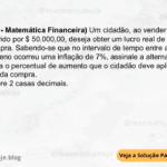 (IBFC - 2024 - Matemática Financeira) Um cidadão, ao vender seu terreno que foi adquirido por $ 50.000,00, deseja obter um lucro real de 20% sobre o preço de compra. Sabendo-se que no intervalo de tempo entre a compra e a venda do terreno ocorreu uma inflação de 7%, assinale a alternativa correta que apresenta o percentual de aumento que o cidadão deve aplicar sobre o valor original da compra. Obs: Considere 2 casas decimais. A) 7,00% B) 20,00% C) 28,40% D) 120,07 % E) 127,00%