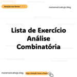 Análise Combinatória: A Importância de Estudar por Exercícios