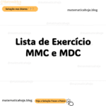 MMC e MDC: A Importância de Estudar por Exercícios