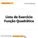 Função Quadrática: A Importância de Estudar por Exercícios