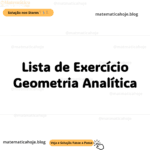 Geometria Analítica: A Importância de Estudar por Exercícios