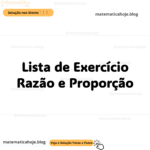 exercícios de razão e proporção