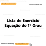 Equação do 1° Grau: A Importância de Estudar por Exercícios