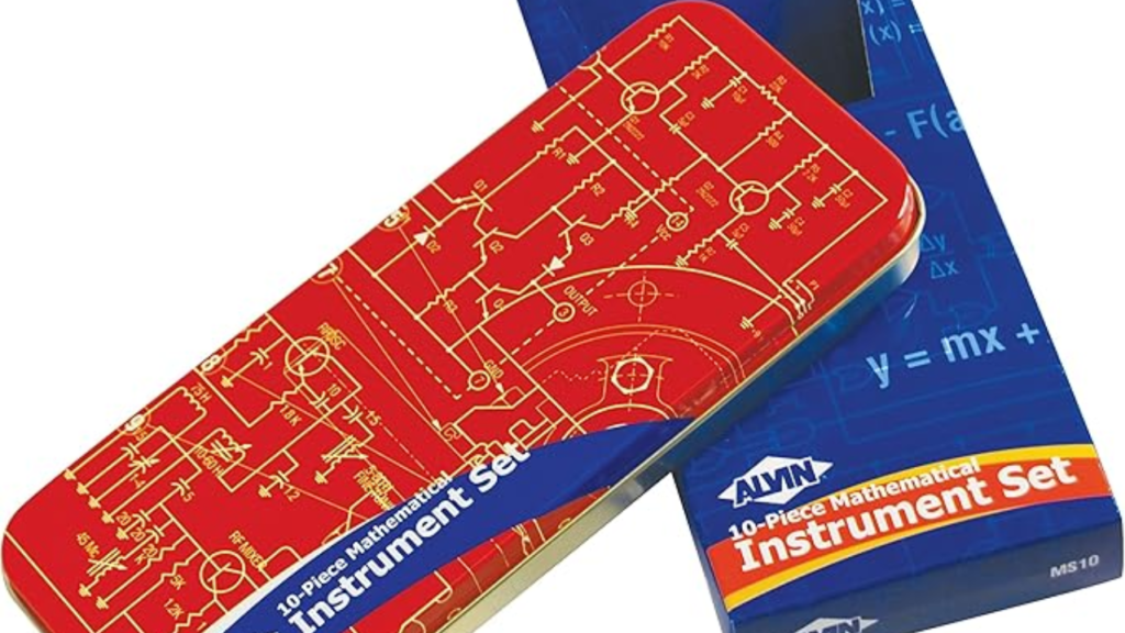 Alvin Kit de Instrumentos Matemáticos
Kit geométrico Alvin MS10
Ferramentas de desenho técnico
Bússola e divisor de metal
Triângulos de precisão para geometria
Régua de 15 cm e transferidor
Ferramentas para estudantes e profissionais
Conjunto de desenho para arquitetura
Instrumentos matemáticos de alta qualidade
Caixa de metal para ferramentas geométricas