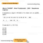 (Banca VUNESP - Nível Fundamental - 2023 - Sequências Lógicas) A sequência a seguir é ilimitada e foi criada com um padrão lógico: 20, 5, 4, 40, 10, 8, 60, 15, 12, 80, 20, 16, ..., 180, _K_, _L_, ..., 260, _M_, _N_, ... O valor de K + L + M + N é A) 192. B) 202. C) 186. D) 198. E) 208.