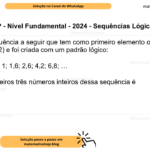 (Banca VUNESP - Nível Fundamental - 2024 - Sequências Lógicas) Considere a sequência a seguir que tem como primeiro elemento o número decimal dois décimos (0,2) e foi criada com um padrão lógico: 0,2; 0,2; 0,4; 0,6; 1; 1,6; 2,6; 4,2; 6,8; … A soma dos primeiros três números inteiros dessa sequência é A) 132. B) 131. C) 135. D) 133. E) 134.