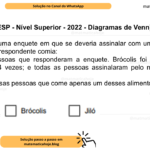 (Banca VUNESP - Nível Superior - 2022 - Diagramas de Venn) Foi realizada uma enquete em que se deveria assinalar com um X o alimento que a pessoa respondente comia: Foram 63 pessoas que responderam a enquete. Brócolis foi assinalado 42 vezes; Jiló, 44 vezes; e todas as pessoas assinalaram pelo menos um dos alimentos. O número dessas pessoas que come apenas um desses alimentos é igual a A) 47. B) 40. C) 54. D) 51. E) 43.