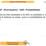 (Banca VUNESP - Nível Superior - 2022 - Probabilidade) A intenção de voto em três candidatos é de 50% no candidato A, 30% no B e 20% no C. Escolhidos 6 eleitores ao acaso, qual é a probabilidade de que sejam 2 de cada candidato? A) 0,09%. B) 0,9%. C) 9%. D) 10%. E) 10,8%.