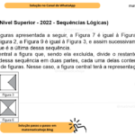(Banca VUNESP - Nível Superior - 2022 - Sequências Lógicas) Na sequência de figuras apresentada a seguir, a Figura 7 é igual à Figura 1, a Figura 8 é igual à Figura 2, a Figura 9 é igual à Figura 3, e assim sucessivamente, até a Figura 151, que é a última dessa sequência. Considere como central a figura que, sendo ela excluída, divide o restante das figuras ordenadas dessa sequência em duas partes, cada uma delas contendo a mesma quantidade de figuras. Nesse caso, a figura central terá a representação: