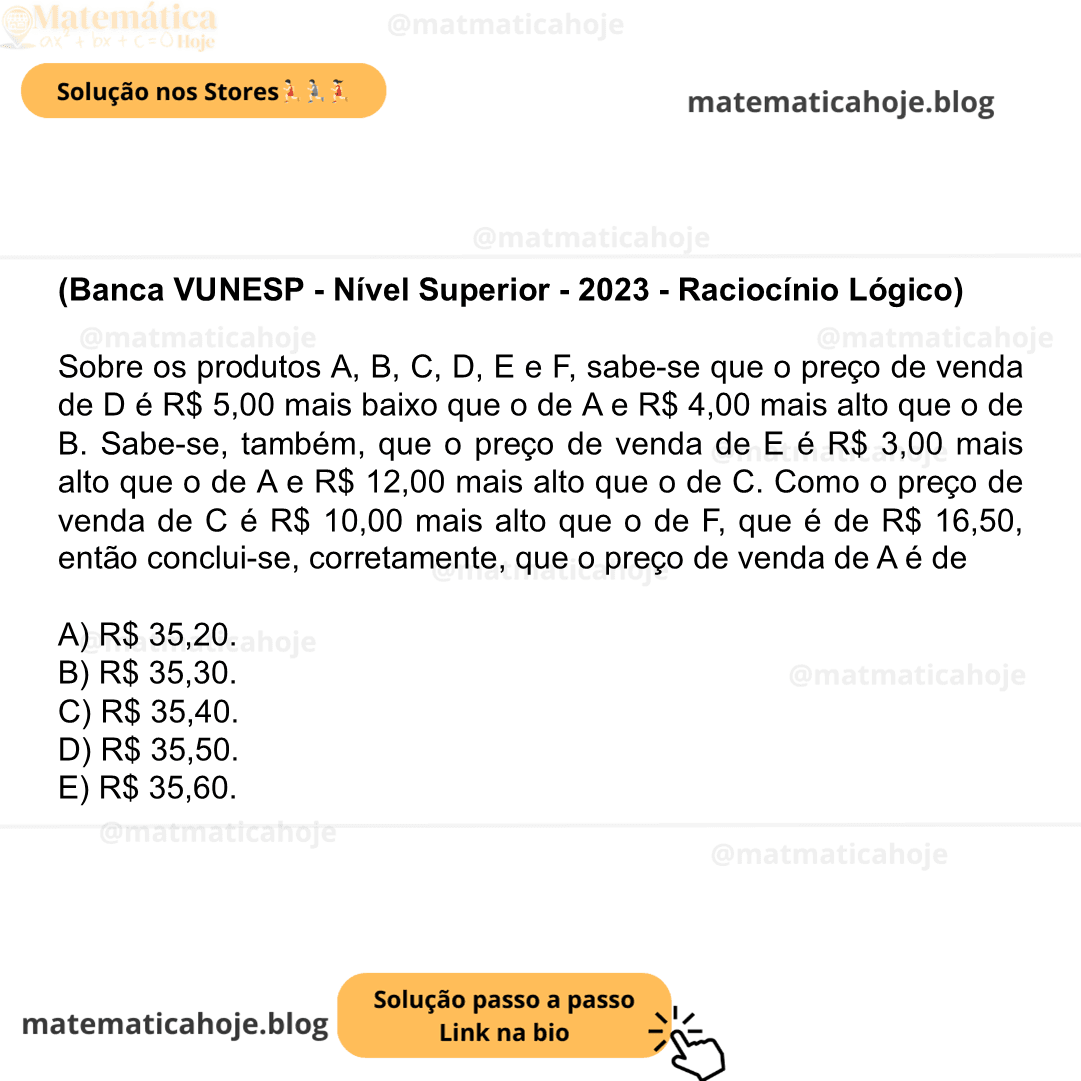 Matem Tica Para Concursos Racioc Nio L Gico Banca Vunesp N Vel Superior