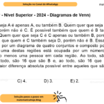 (Banca VUNESP - Nível Superior - 2024 - Diagramas de Venn) Quem quer que seja A é apenas A, ou também B. Quem quer que seja B é B apenas, ou também A, porém não é C. É possível também que quem é B também seja C, porém não é A. Quem quer que seja C é C apenas ou também B, porém não é D. É possível também que quem é C também seja D, porém não é B. Essa história pode ser representada por um diagrama de quatro conjuntos e composto por sete regiões disjuntas. Cada uma destas regiões está ocupada por um número diferente de pessoas, com ao menos uma pessoa em cada região. Ao todo, são 28 pessoas distribuídas. Ao todo, são 16 que são B e, ao todo, são 16 que são C. Nesta distribuição, a maior diferença absoluta possível entre aqueles que são A e aqueles que são D é A) 6. B) 5. C) 4. D) 3. E) 2.