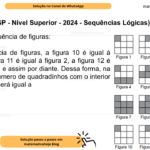 (Banca VUNESP - Nível Superior - 2024 - Sequências Lógicas) Observe a sequência de figuras: Nessa sequência de figuras, a figura 10 é igual à figura 1, a figura 11 é igual à figura 2, a figura 12 é igual à figura 3, e assim por diante. Dessa forma, na figura 325, o número de quadradinhos com o interior na cor branca será igual a A) 8. B) 6. C) 4. D) 2. E) 0.