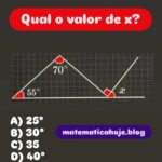 Como calcular o ângulo x de um triângulo? Como determinar o valor de x no triângulo? Como descobrir o valor de um ângulo no triângulo? Como descobrir o valor do x?