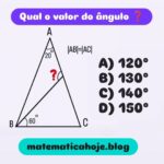Os ângulos da base de um triângulo isósceles são sempre congruentes. Vejamos, a seguir, uma aplicação dessa propriedade: Exemplo: um triângulo isósceles possui o ângulo oposto à base medindo 70º, encontre o valor dos seus outros dois ângulos. Dessa forma, os ângulos da base medem 55° cada.