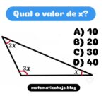 Ângulos de um triângulo Soma dos ângulos internos Triângulo matemático Resolução de problemas de triângulos Exercícios de geometria Problemas com variáveis em triângulos Matemática básica para concursos Questões resolvidas de triângulos