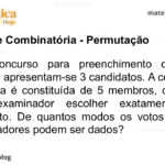 Num concurso para preenchimento de uma cátedra, apresentam-se 3 candidatos. A comissão julgadora é constituída de 5 membros, devendo cada examinador escolher exatamente um candidato. De quantos modos os votos desses examinadores podem ser dados?