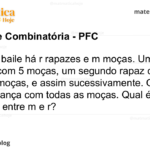 Em um baile há r rapazes e m moças. Um rapaz dança com 5 moças, um segundo rapaz dança com 6 moças, e assim sucessivamente. O último rapaz dança com todas as moças. Qual é a relação entre m e r?