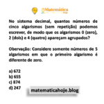 No sistema decimal, quantos números de cinco algarismos (sem repetição) podemos escrever, de modo que os algarismos 0 (zero), 2 (dois) e 4 (quatro) apareçam agrupados?  Obervação: Considere somente números de 5 algarismos em que o primeiro algarismo é diferente de zero.
