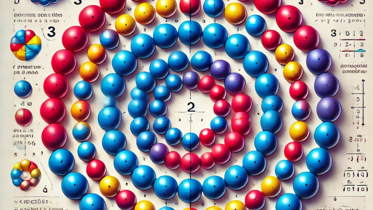 Aqui está uma ilustração educativa sobre permutação circular com repetição. Ela demonstra como elementos repetidos podem ser organizados em um círculo, considerando rotações distintas e a fórmula matemática. Ideal para compreender conceitos de análise combinatória!