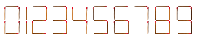 Algarismos formados por palitos