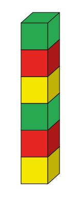 Pilha de cubos coloridos