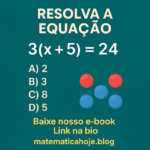 Exercício Equação do 1º Grau