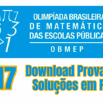 OBMEP 2017: Download Provas e Soluções em PDF