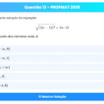Questão 13 – PROFMAT 2025