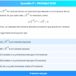 Questão 17 – PROFMAT 2025