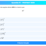 Questão 19 – PROFMAT 2025