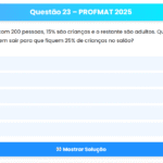 Questão 23 – PROFMAT 2025
