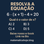 Exercício Equação do Primeiro Grau