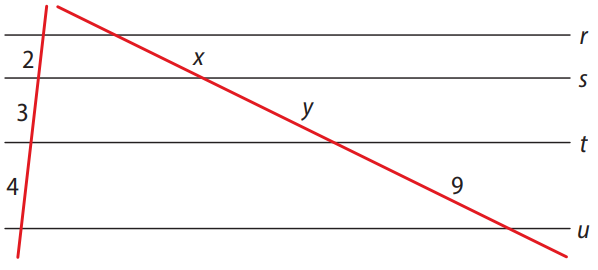 Exercício Teorema de Tales com segmentos x e y