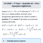 Matemática ITA 2020: Questão 42 — 1ª Fase