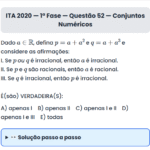 Matemática ITA 2020: Questão 52 — 1ª Fase