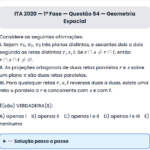 Matemática ITA 2020: Questão 54 — 1ª Fase